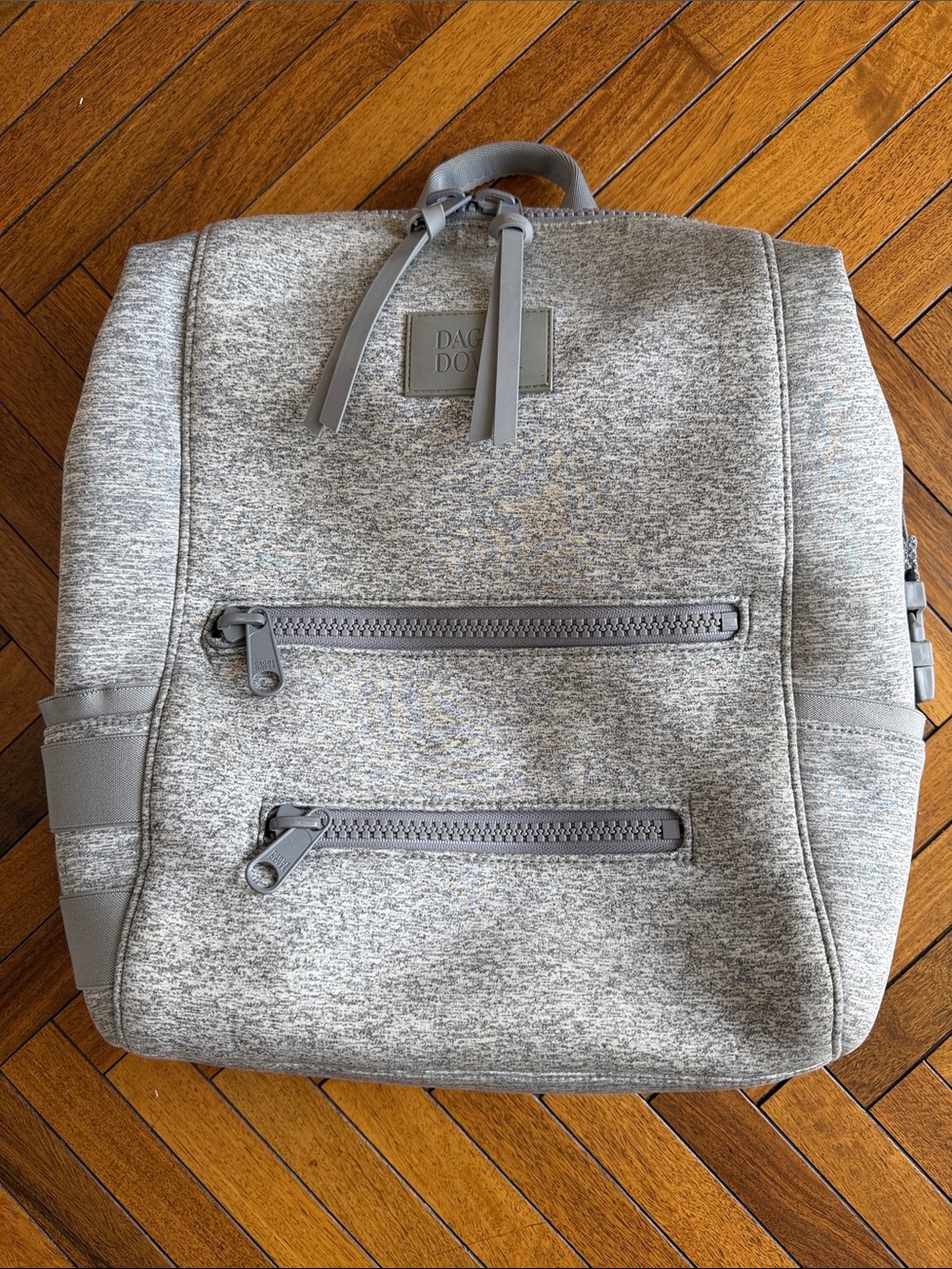 Dagne Dover Heather Grey Neoprene Backpack
